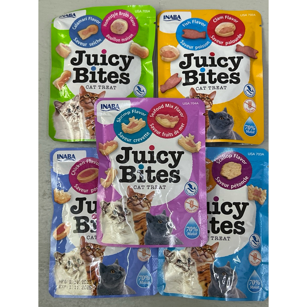 พร้อมส่งนมแมวJuicy Bites คละ5รสชาติ