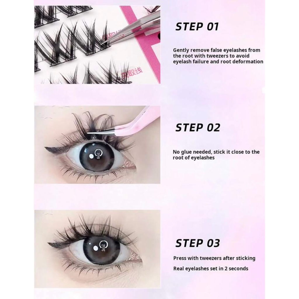 Mayu eyelashes 👁️ ✨ ขนตาปลอมแบบช่อมีกาวในตัวลุคตาโตเบาสบายตาสุดๆ - รูปที่ 2