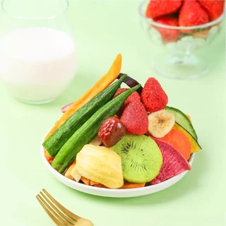 เซ็ท 2 แถม 1 ผักอบกรอบ ผักฟรีชดราย ทานเพลิน (1 ห่อ 250 กรัม)