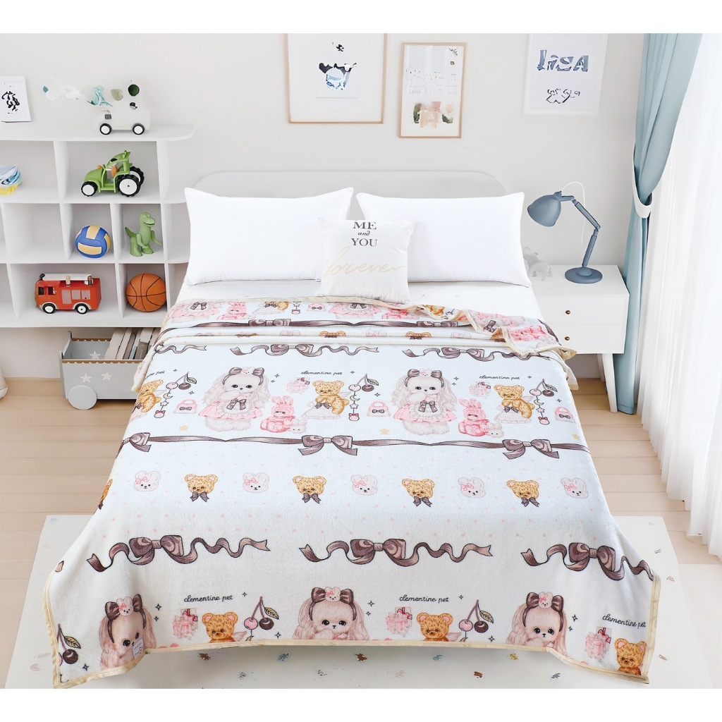 ผ้าห่มนาโน แบบลาย 6ฟุต (180 x 200 ซม.) คละลาย