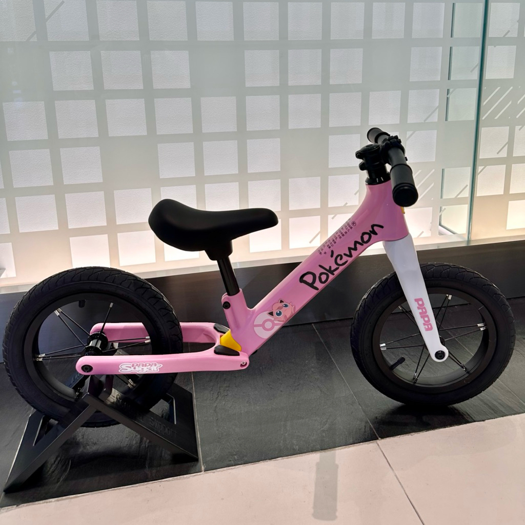 จักรยานขาไถเด็ก Papa Balance Bike Pokemon Sugar Pro สีชมพู