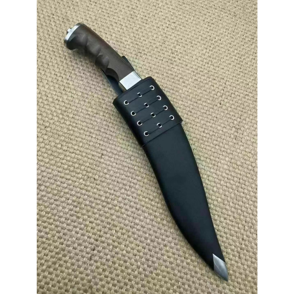 เนปาล - มีดเดินป่า - ความแข็ง: 59 HRC เหล็ก: เหล็ก dc5 - วัสดุก้าน: ไม้สนนำเข้า - รูปที่ 7