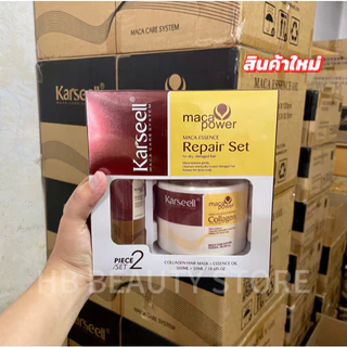 พร้อมส่ง(ส่งด่วน) Karseell รีแพร์เซ็ท ทรีทเม้นท์คอลลาเจน กระปุก 500 มล. + เซรั่มออยล์บำรุงผม 50 มล. บำรุงผมแห้งเสียชี้ฟู