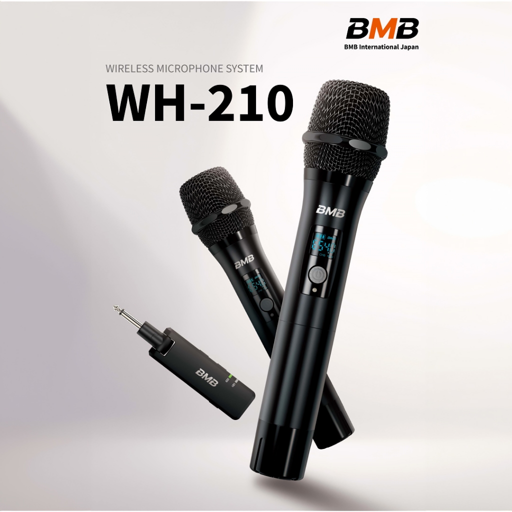 BMB WH-210 ไมค์ลอยคู่ UHF เสียงใสทุกคำพูด ร้องเพลงเพราะทุกโน้ต สัญญาณแรงมั่นใจ