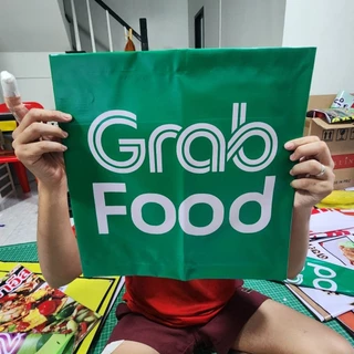 ป้ายไวนิล Grab food แกร็บ พร้อมจัดส่ง สวยคมชัดหนาทนแดดทนฝน ตัวนี้ไม่เจาะตาไก่