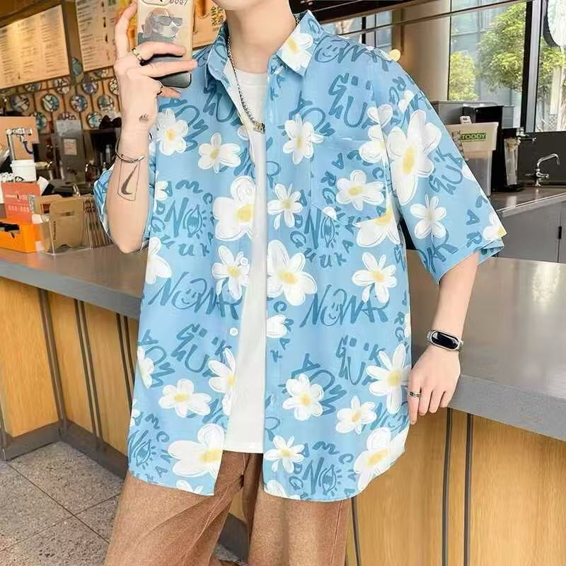 CODเสื้อฮาวายแขนสั้น  เสื้อผ้าสไตล์กลางๆ ใส่ไปทะเลคือจึ้งมาก เหมาะสำหรับทั้งชายและหญิง จัดส่งจากกรุงเทพฯ