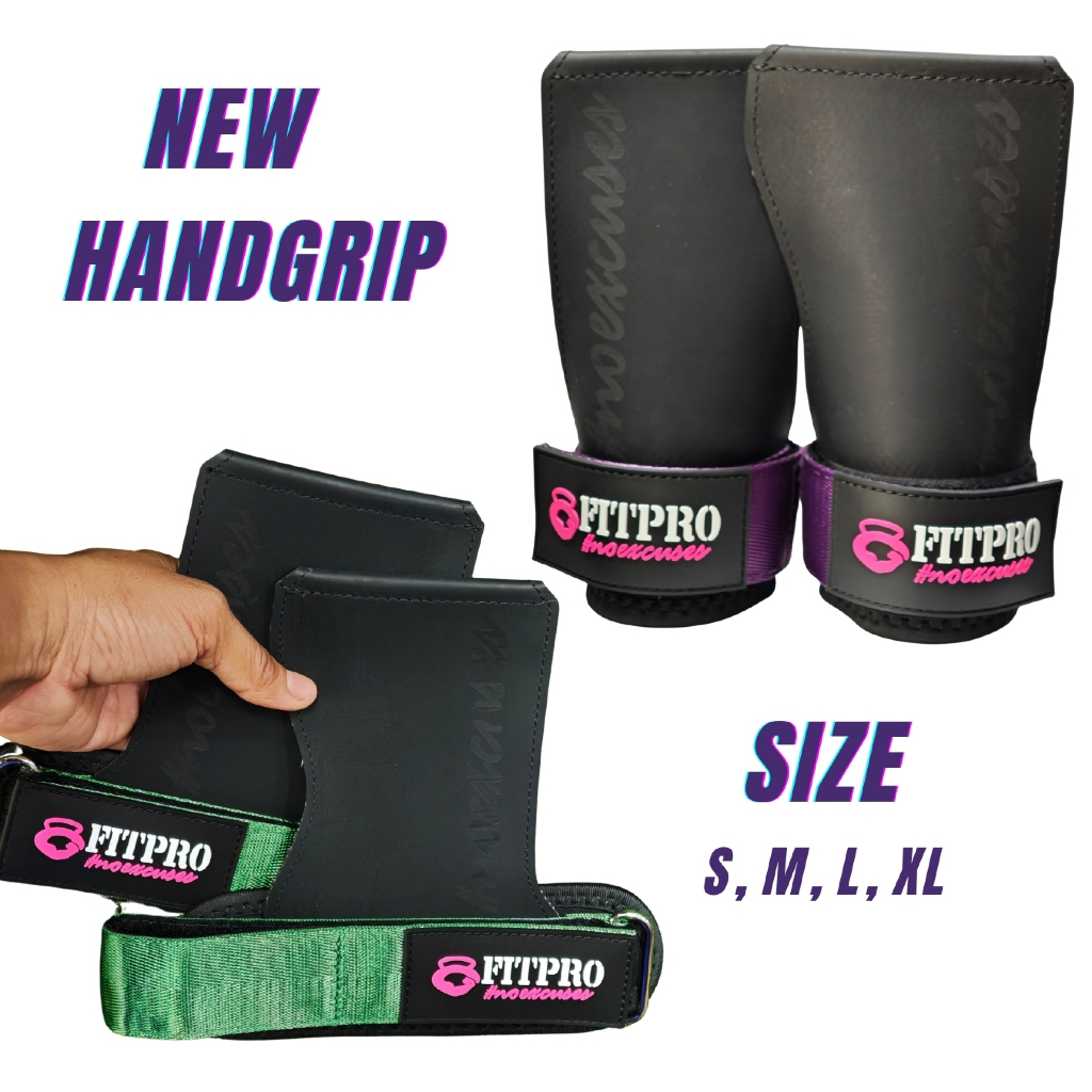 FITPRO HANDGRIP ถุงมือยกน้ำหนัก | สาย Strapกว้าง 3.8 ซม. | Grip แบบ No Hold | Pad หนา 3 มม. | วัสดุ Rubber Hypalon
