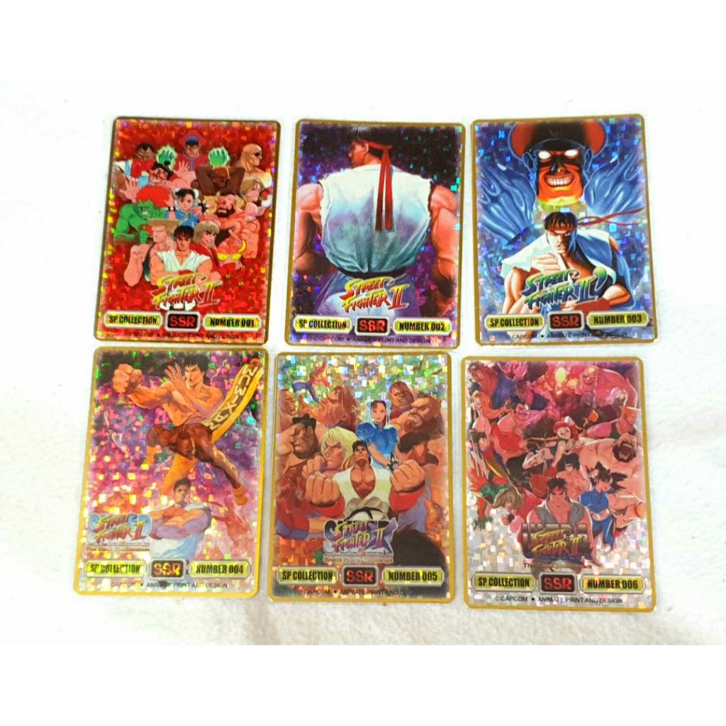 (ครบชุด) การ์ด Street Fighter II สตรีทไฟท์เตอร์ ระดับ SSR (Special Super Rare Cards)