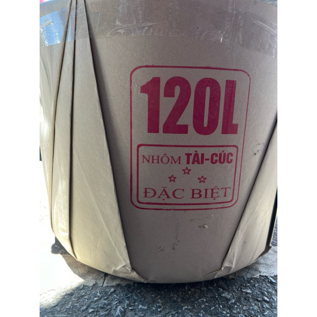 หม้อต้มอลูมิเนียม หม้อต้มทรงสูง ขนาด 120L  หม้อต้มเวียตนาม