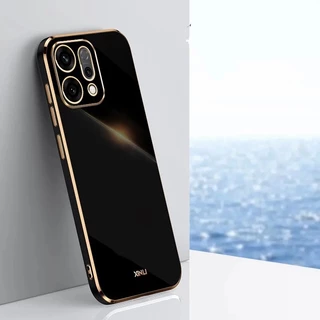 เคส ขอบทอง สำหรับ OPPO Reno16 16F 16Pro 15 15F 15Pro 14 14F 13 13F 12F 12 12Pro 11 11Pro 11F 10 10Pro+ 8T สีสวย เรียบหรู