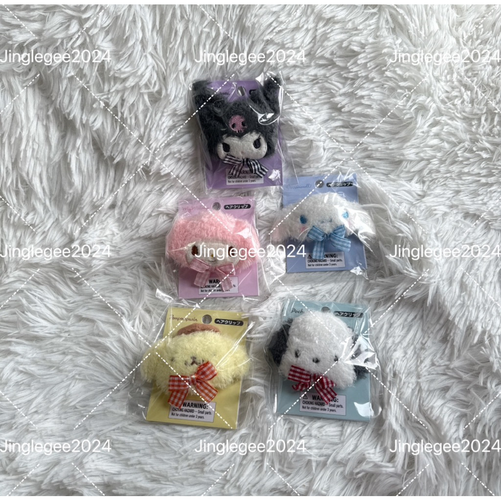 Sanrio กิ๊บติดผม ยางมัดผมขนฟู Scrunchie Kitty kuromi mymelody Sanrio ของแท้ จากญี่ปุ่น - รูปที่ 5