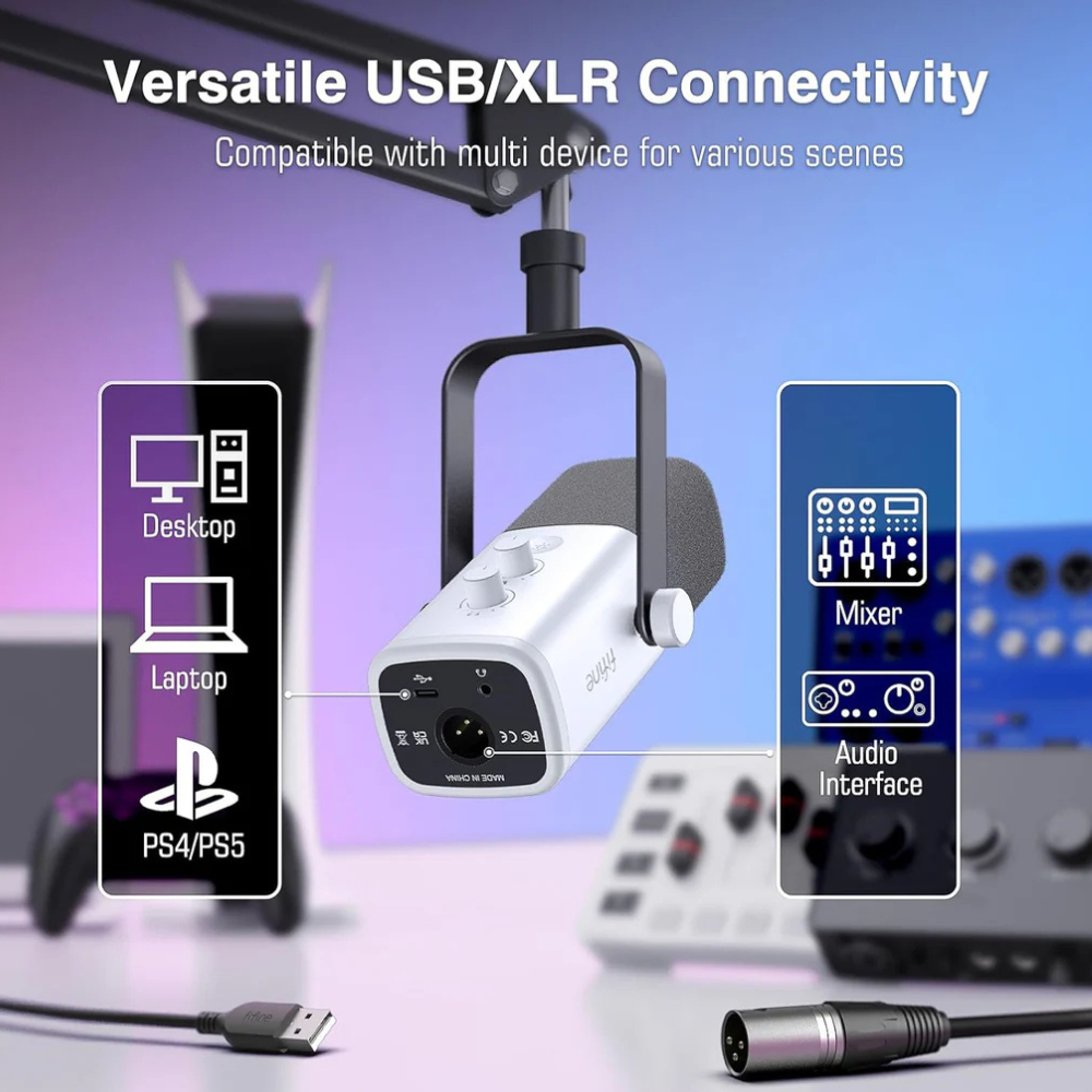 ไมโครโฟน FIFINE AMPLIGAME AM8 USB/XLR สีดำ_3
