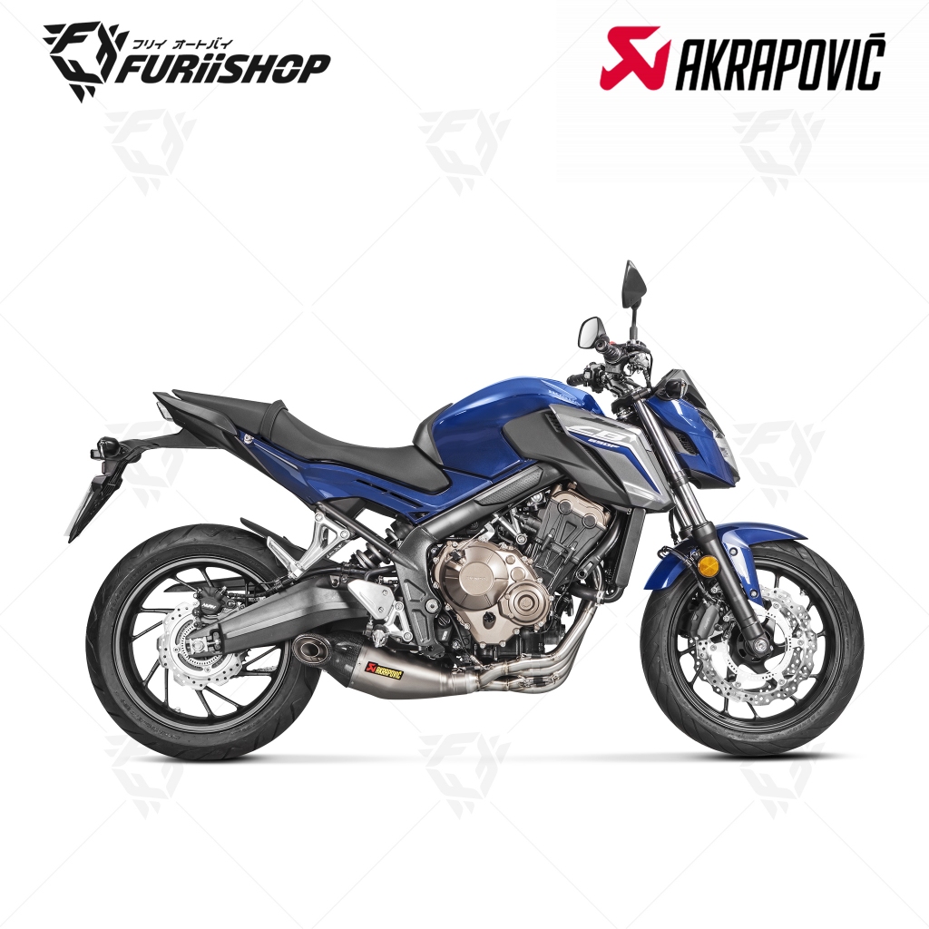 ท่อ Akrapovic 4-2-1 1 รู Carbon-Titanium Logo Aluminium Limited : for Honda CBR650F / CB650F 14-18