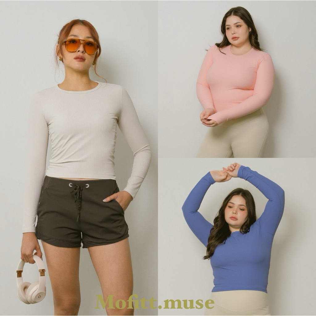 Mofitt.muse | MuseShape Side Stitch เสื้อลำลองออกกำลังใส่เดินเล่น วิ่ง พิลาทีส pilates S-2XL