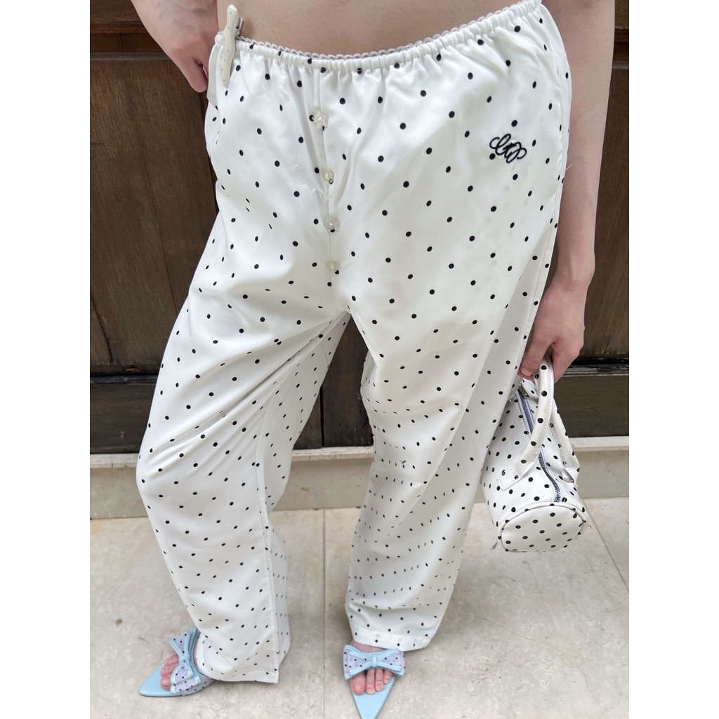 (New in pack) Cintage♡ CT2095 กางเกงขายาวcosy8892 🎀 สี Dot white(cosy) Size S/M/L