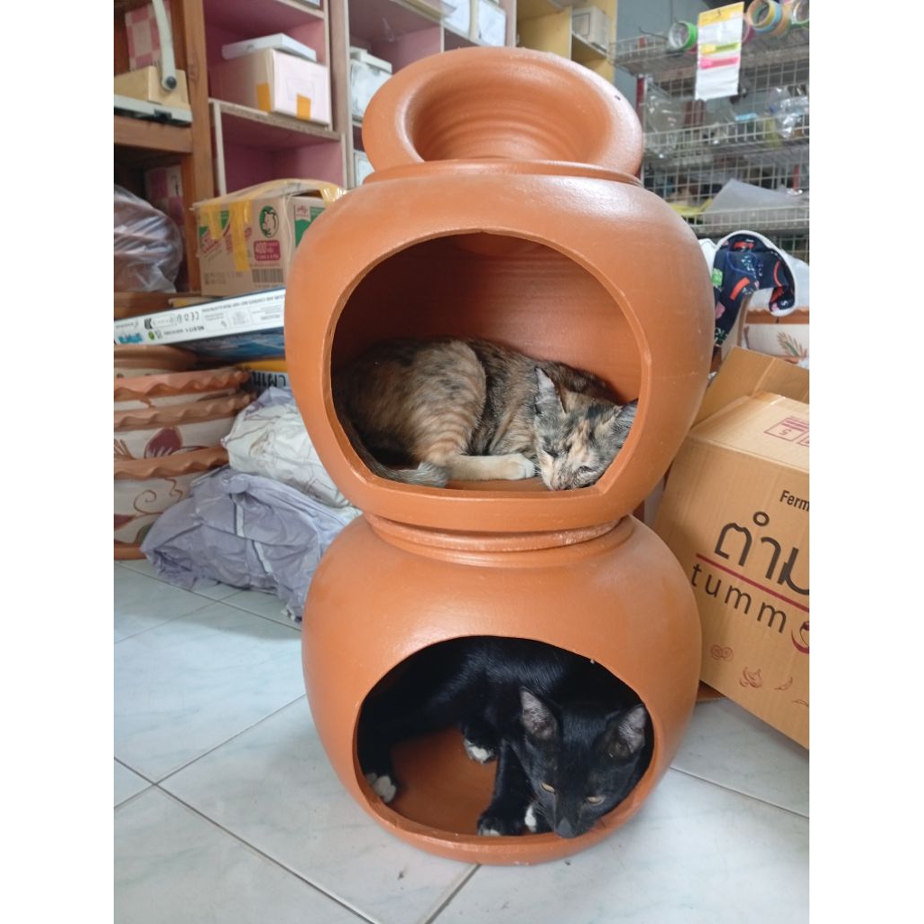 บ้านแอร์ สำหรับสัตว์เลี้ยง พร้อมฝาปิดโอ่งเทินด้านบน ใส่น้ำ น้ำแข็งได้ รับประกันความเสียหายระหว่างขนส่ง