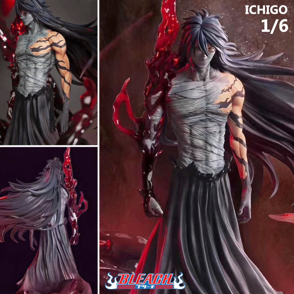 Figure ฟิกเกอร์ Clouds Studio Bleach บลีช บีท เทพมรณะ Ichigo Kurosaki คุโรซากิ อิจิโกะ ร่างเทพ 1/6 ง