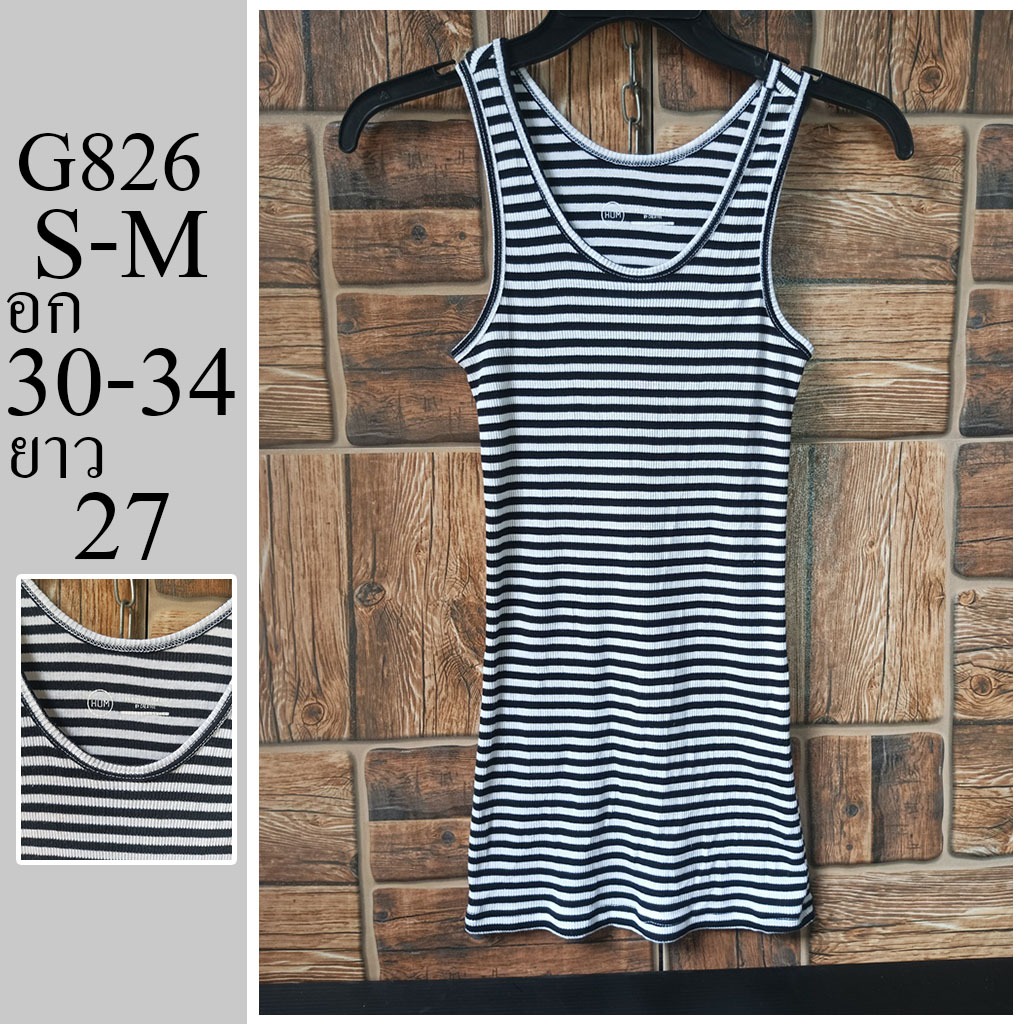 เสื้อกล้าม แบรนด์แท้  มือสอง ไซส์ S-M อก 30-34 ยาว 27 รหัส G826