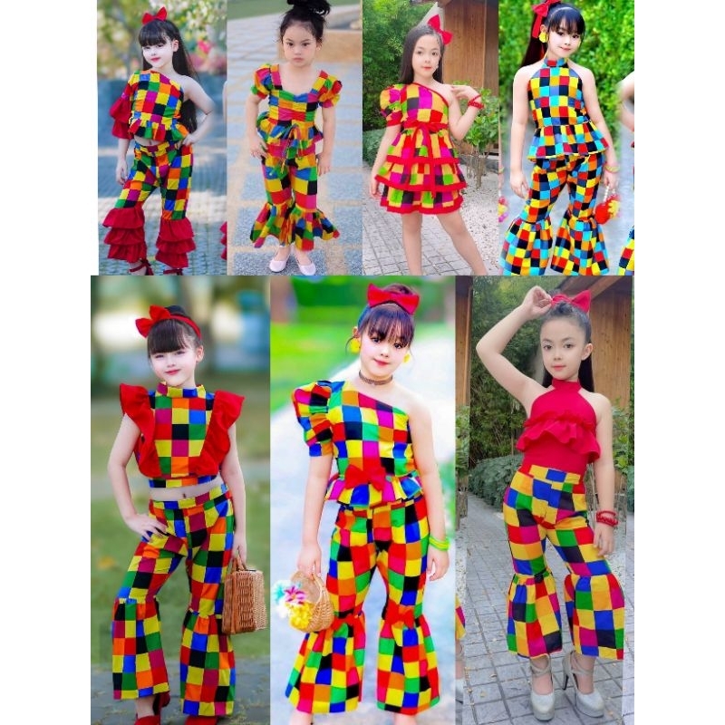แฟชั่นเด็ก ชุดแหยมขาบาน ชุดเจ้ย พร้อมส่ง(IN)