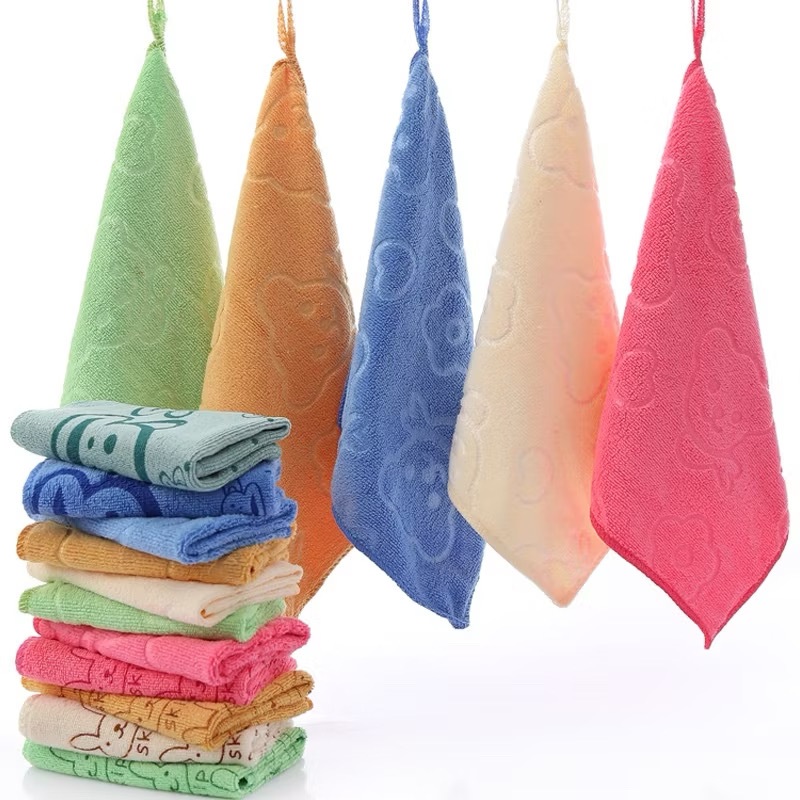 🔥ผ้าเช็ดมือลายการ์ตูนแบบมีที่แขวน สามารถใช้เป็นผ้าเช็ดหน้าของเด็กได้ Hanging Hand Towel MJ
