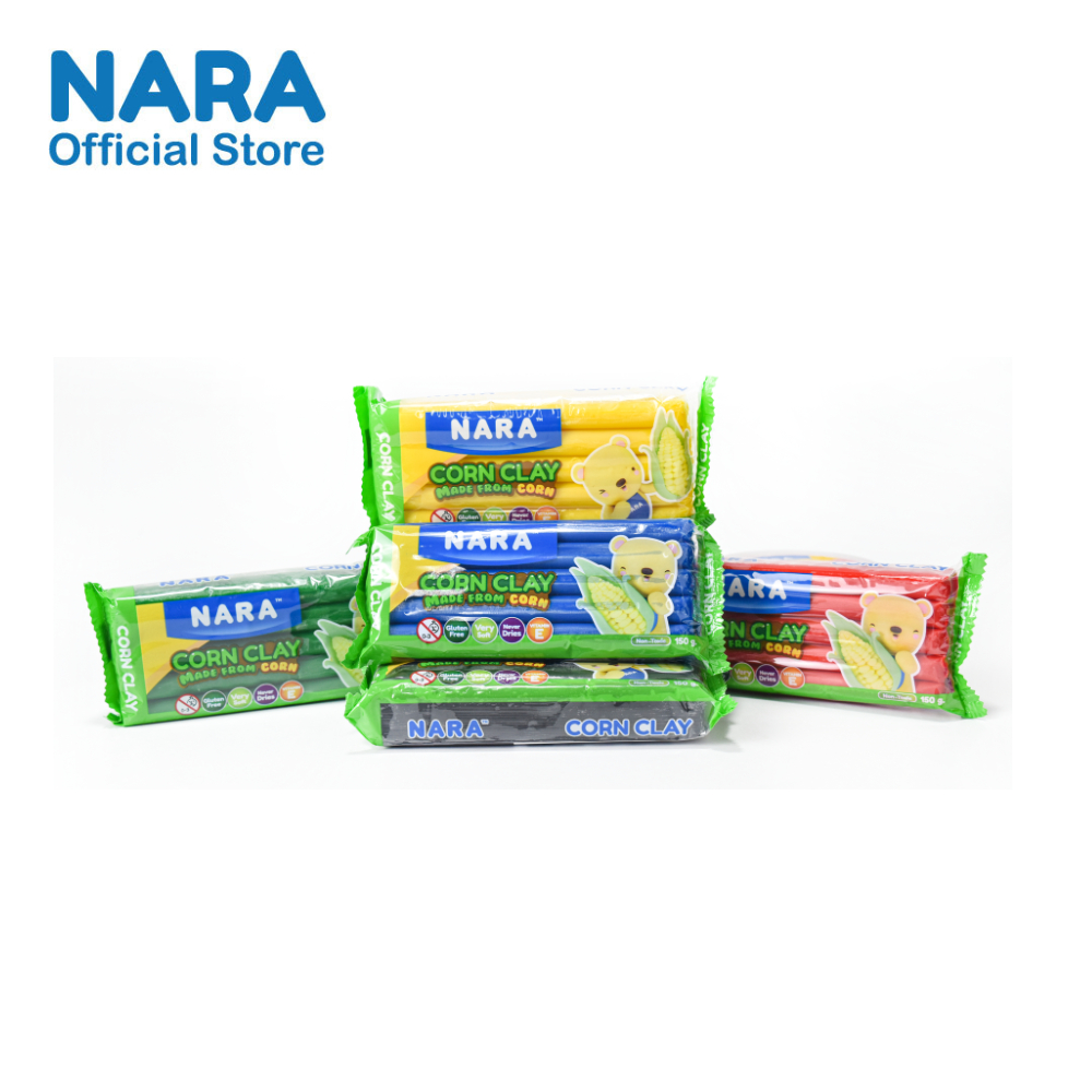 NARA  CORN CLAY นาราดินน้ำมันทำจากแป้งข้าวโพด ขนาด 150 กรัม (มีให้เลือก 12 สี)