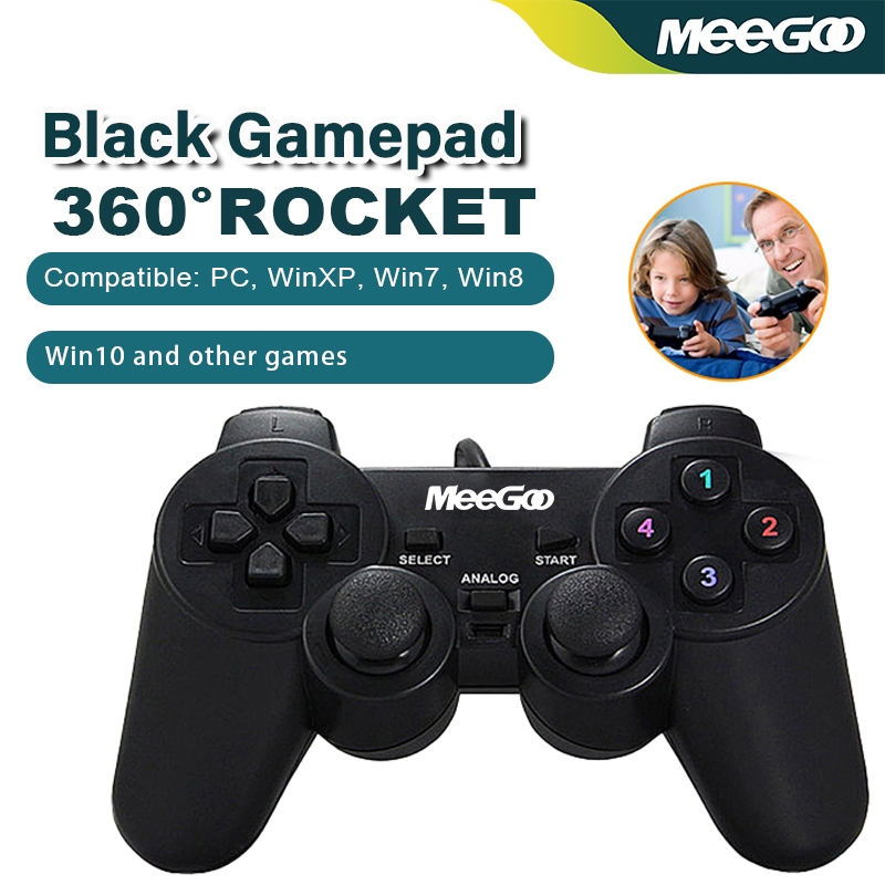 MeeGoo จอยเกมส์ คอนโทรลเลอร์ จอยสติ๊ก จอยเกมส์ จอย PC Joy แบบสาย USB จอยสติ๊กเกม For PC