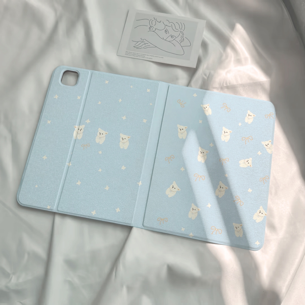 ออกให้ 24 ชม เคสไอแพด gen9 gen8 Air6 ลูกสุนัขยุ่ง ที่ใส่ปากกา case iPad Air4 Air5 MINI7 pro11 2024