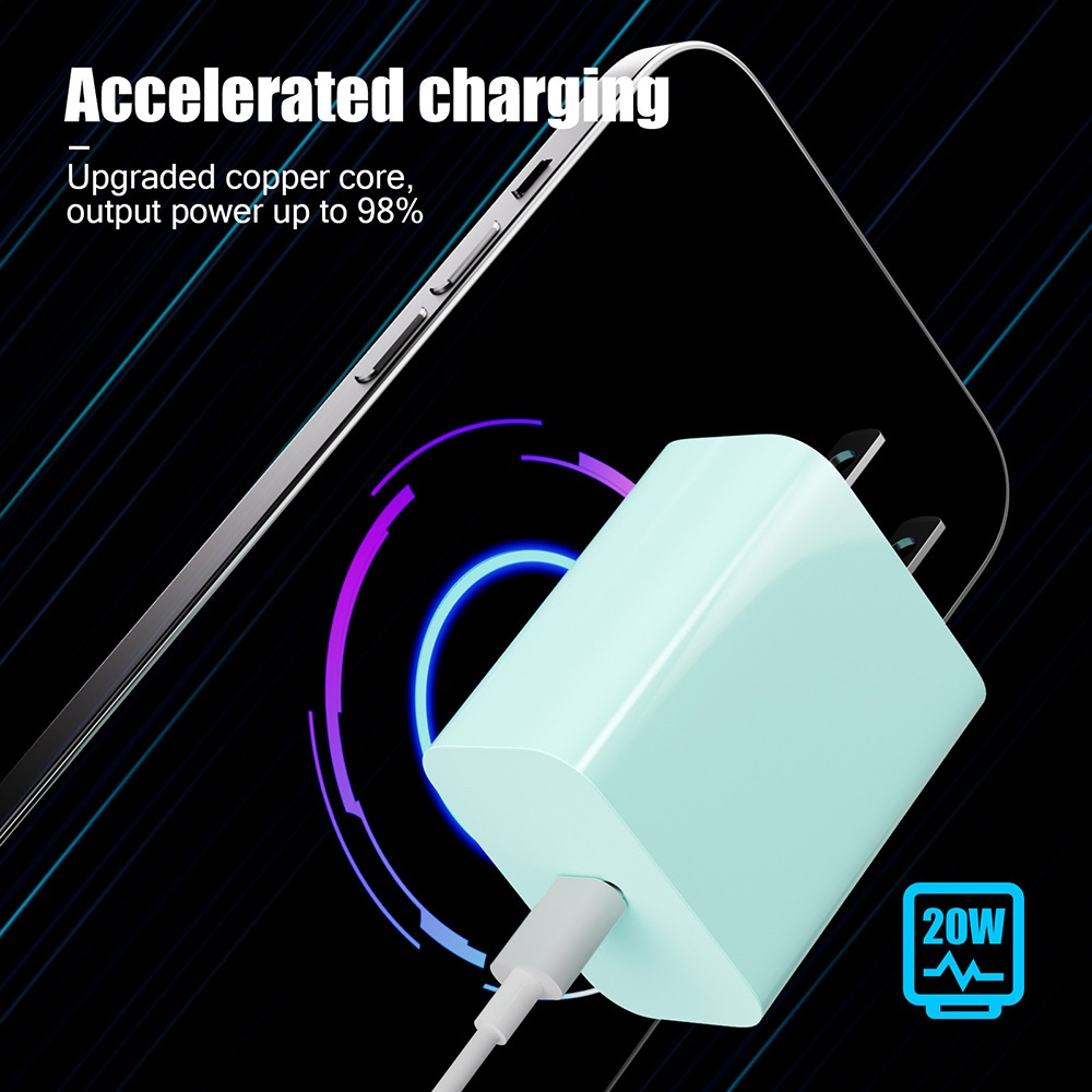AK หัวชาร์จสองช่องเสียบ หัวชาร์จเร็ว Fast Charger 20W PD Qc3.0 รองรับชาร์จเร็ว - รูปที่ 7