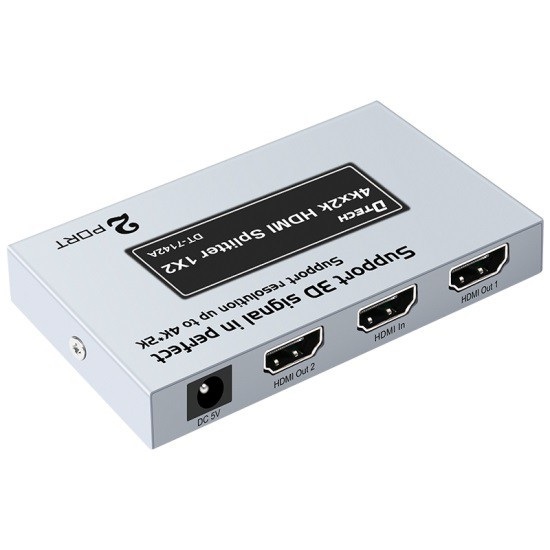 DTECH 1 in 2/4 out HDCP EDID v1.4 4k 3D 1080p 60hz 1x2/4 2.0 Hdmi Splitter for HDTV