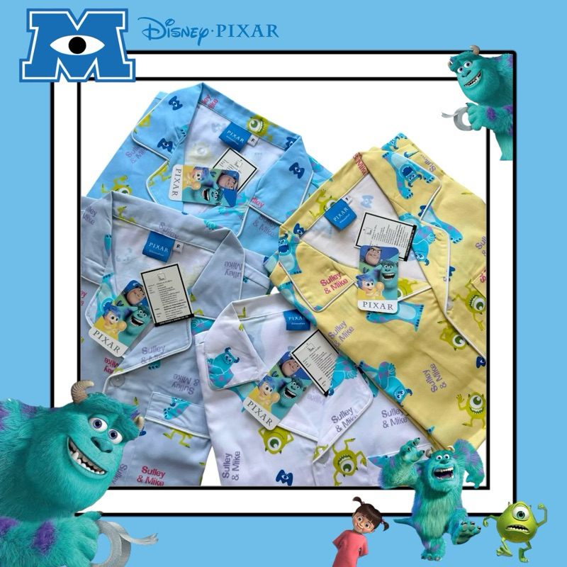 new arrival | ชุดนอน Monster’ Inc มอนสเตอร์ ลิขสิทธิ์แท้ ผ้าคอตตอนซาติน รอบอก44“ princesssleepwear
