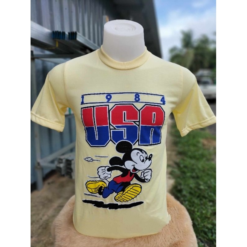 เสื้อยืดผ้าบางคอกลม ลายมิกกี้USAใส่สบายไม่ร้อน - รูปที่ 2