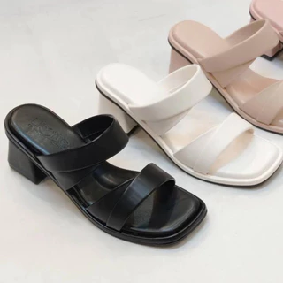 New!!!! รองเท้าส้นสูง 2.5 นิ้ว พื้นรองเท้านิ่ม หนัง PU อย่างดี แบบสวมใส่สบายมาก ผลิตในไทย