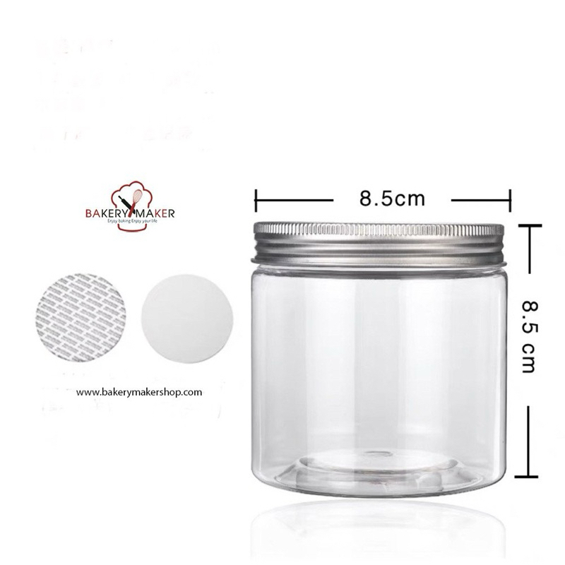 กล่องกระดาษขาว หูหิ้ว สูง 8.5 ซม/กระป๋องคุกกี้ กระป๋องพลาสติกใส ฝาทอง 10 ใบ น้ำตาลคราฟท์ - รูปที่ 3