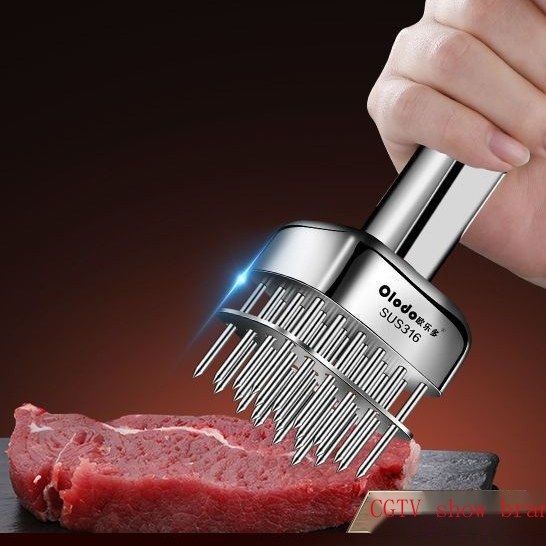 ◘Oraldo ต้านเชื้อแบคทีเรียเนื้อคลายเข็ม 316 สแตนเลสกล้ามเนื้อทำลายเนื้อนุ่มไก่สเต็กสเต็กหมูผิวหัวเข็มขัดเจาะเนื้อ