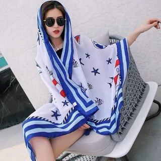 🌈🏖️ผ้าคลุมไหล่ ผืนใหญ่ (90*180 ซ.ม)ปูนั่งเล่นชายหาด มีสินค้าพร้อมจัดส่ง🏖️🌈