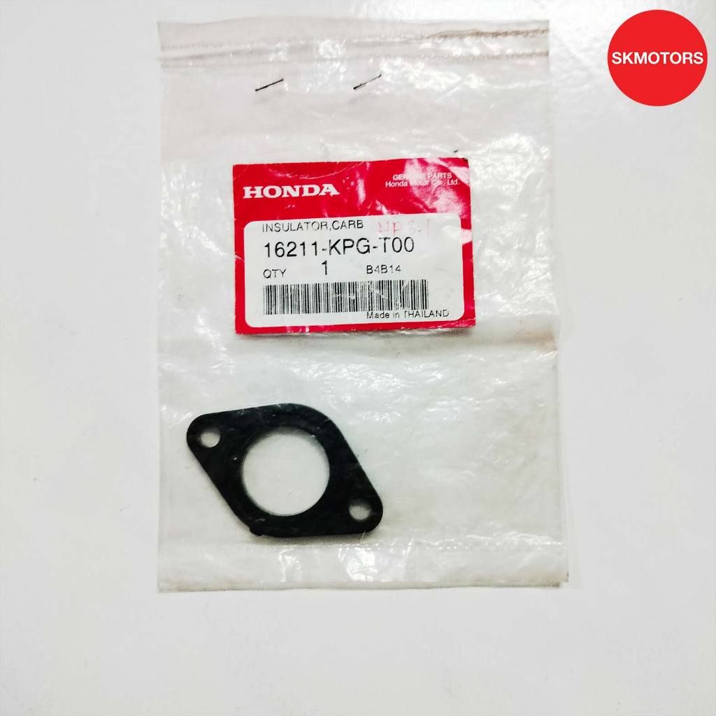 ฉนวนคาร์บูเรเตอร์ รหัสสินค้า 16211-KPG-T00 สำหรับรถ HONDA ZN125 แท้เบิกศูนย์100%