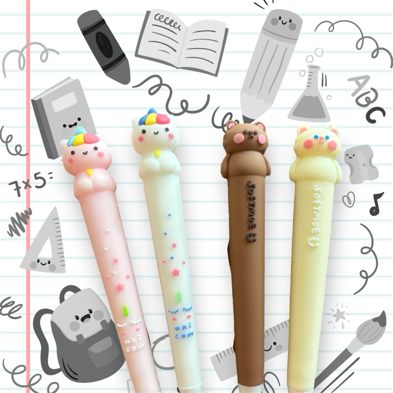 แปรงสีฟันการ์ตูนน่ารัก แปรงสีฟันขนแปรงนุ่ม ลายหมี แมว ยูนิคอร์น