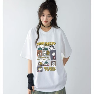 เสื้อยืดฟอกเฟดเทา oversize ลายการ์ตูน cotton100 เนื้อผ้านิ่มม ใส่สบาย เสื้อโอเวอร์ไซส์ผู้หญิงวินเทจเท่ๆ แฟชั่นมาใหม่ 3XL