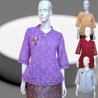 เสื้อลูกไม้คอจีนแขนสามส่วนชุดลูกไม้ทรงจิตรลดา ( เซ็ตสีที่ 3/…