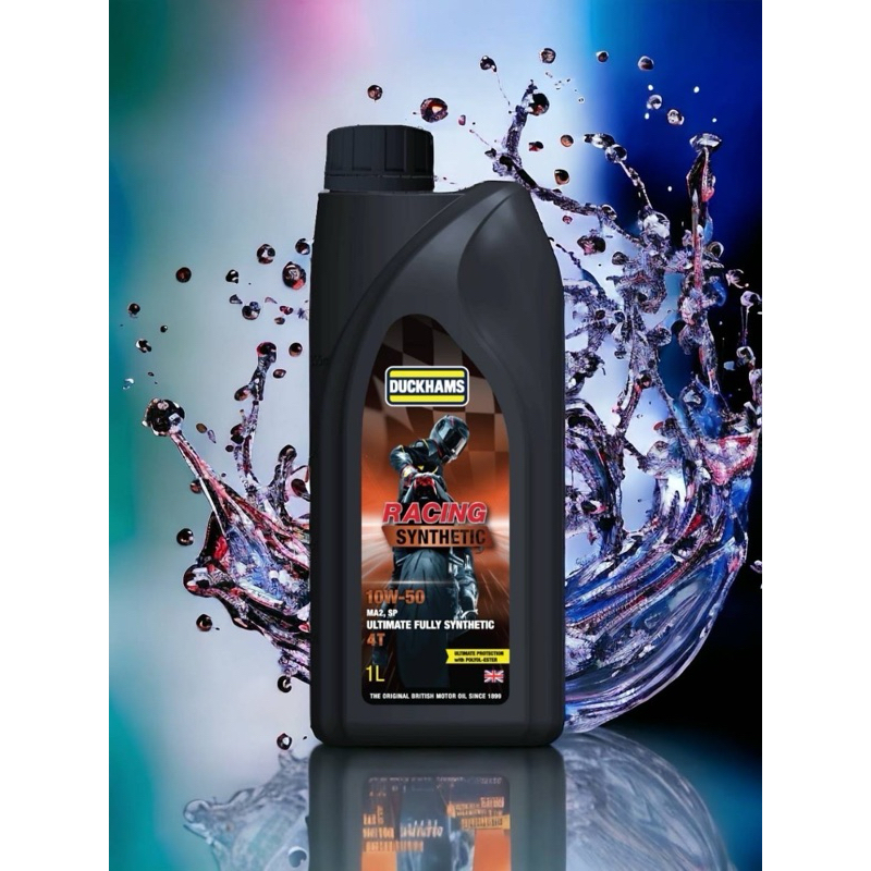 Duckhams racing Poly-Ester น้ำมันเครื่องduckhams น้ำมันเครื่องเบอร์50 เบอร์10W-50 ขนาด1L น้ำมันเครื่