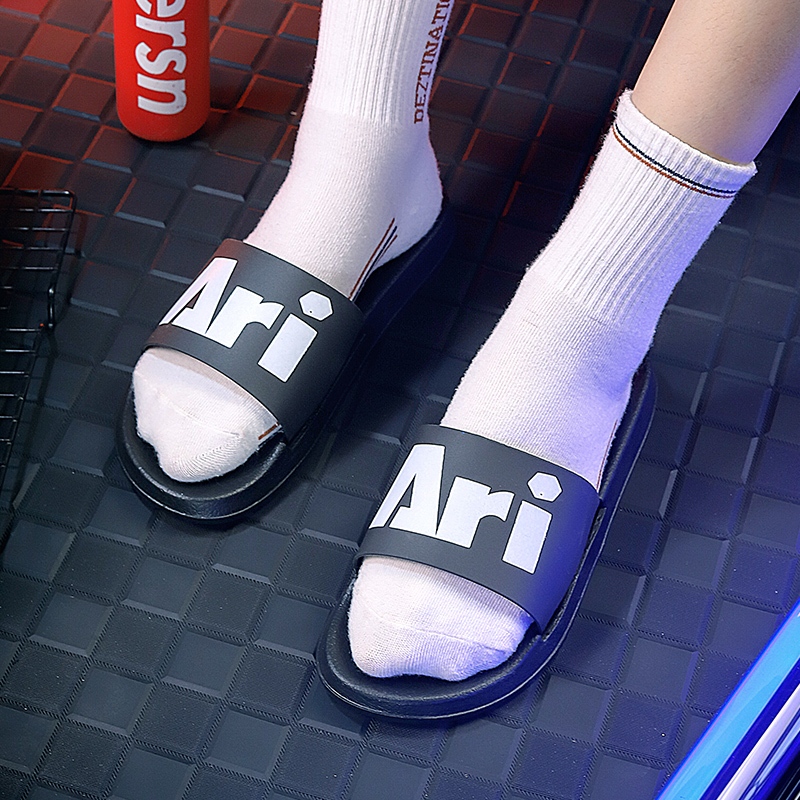 A-R-I Sandals - Black, All Black, รองเท้าแตะ, จัดส่งจากกรุงเทพฯ ประเทศไทย, ใส่ได้ข้างเดียว VV1