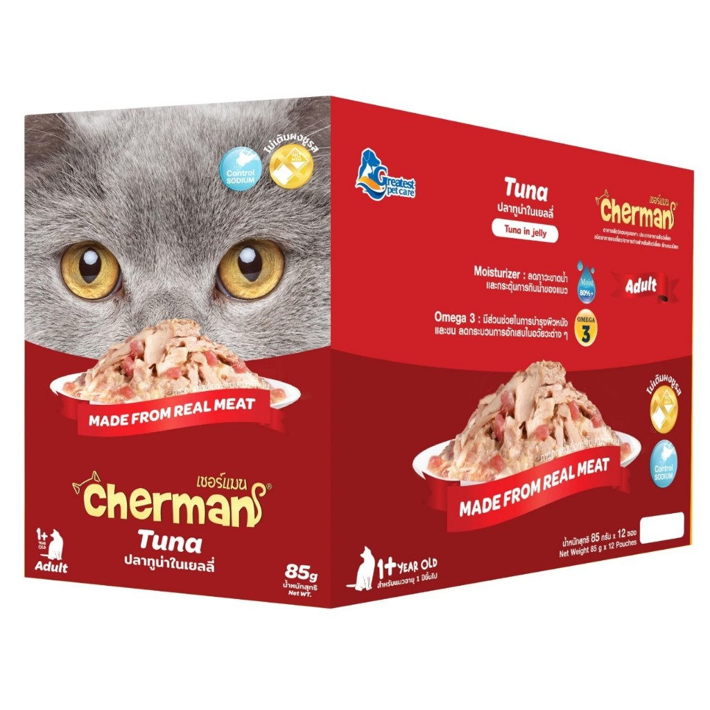 Cherman อาหารแมวเปียก ขนาด 85g x12