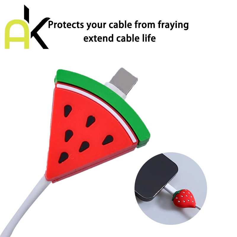 AK Cable bite ตัวกันสายชาร์จหัก ถนอมสายชาร์จ ลายการ์ตูน ลายขนมน่ารัก ราคาถูก cable protector