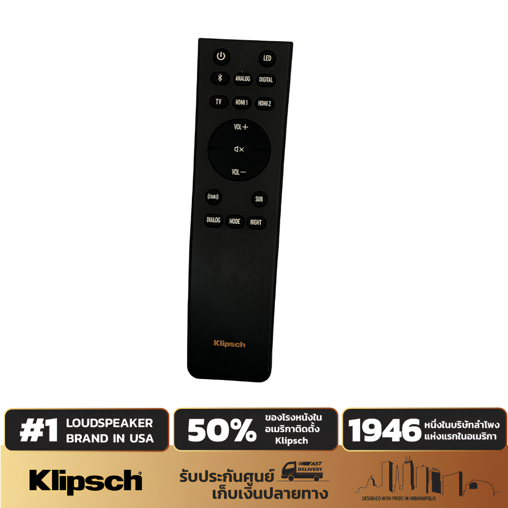 KLIPSCH CINEMA-800/1200 REMOTE  (รีโมทลำโพงซาวบาร์)