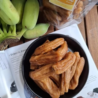 กล้วยตากป้าแต๋ว ขนาด500 กรัม หวานน้อยอร่อยมากหวานธรรมชาติจากบางกระทุ่ม