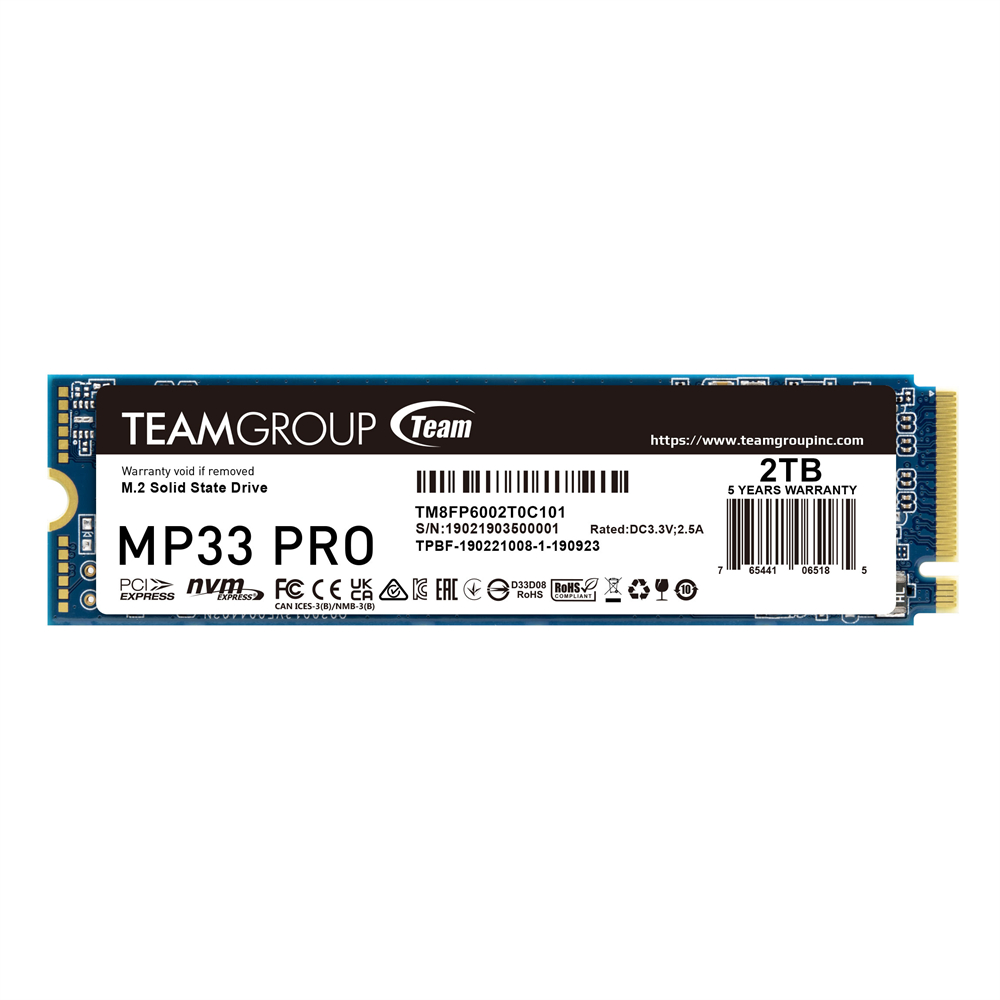 512GB | 1TB SSD (เอสเอสดี) TEAMGROUP MP33 PRO M.2 2280 PCIe Gen3x4 NVMe(TM8FPD512G0C101|TM8FPD001T0C101) (5Y) - รูปที่ 3