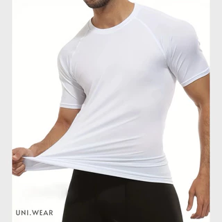เสื้อยืดผู้ชาย UNIWEAR ผ้าSuper Soft เสื้อยืดดำ นุ่มยืดเยอะไม่ย้วย