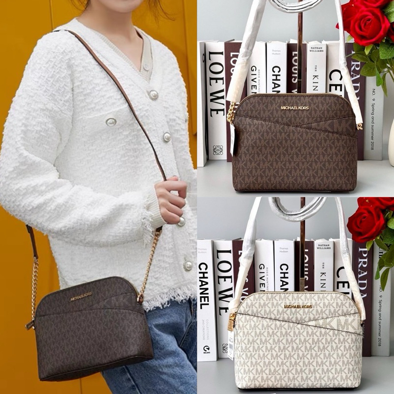 AD🎀(สด-ผ่อน) เอ็มแค 8.5 นิ้ว 35F1GTVC6B Medium Logo Dome Crossbody Bag