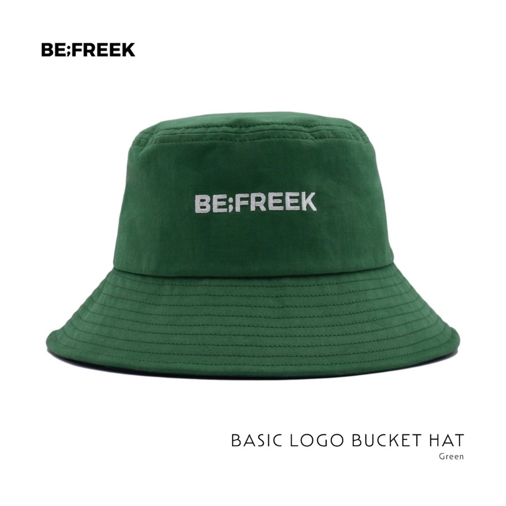 หมวกบักเก็ต สีเขียว โลโก้เบสิก BE;FREEK (สินค้าพร้อมส่ง) Green Bucket BE;FREEK Basic Logo (Available Now)