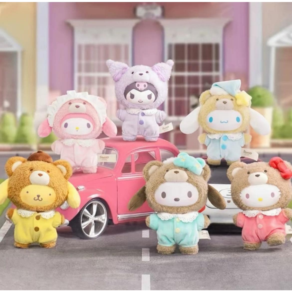 ( แฟชั่นลด30%) [เลือกตัว] กล่องสุ่ม ตุ๊กตา พวงกุญแจ TOP TOY X Sanrio characters Latte Baby Blind box ไม่แกะซอง ของแท้